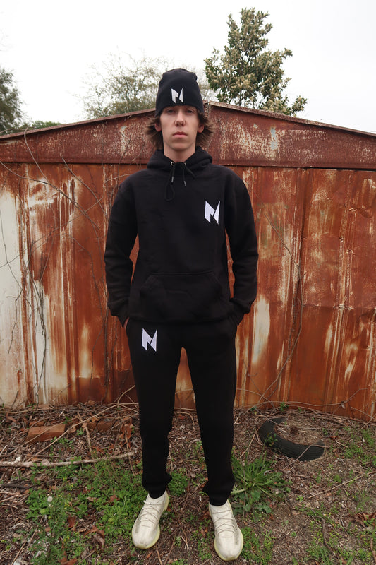 Black / White Logo Hoodie